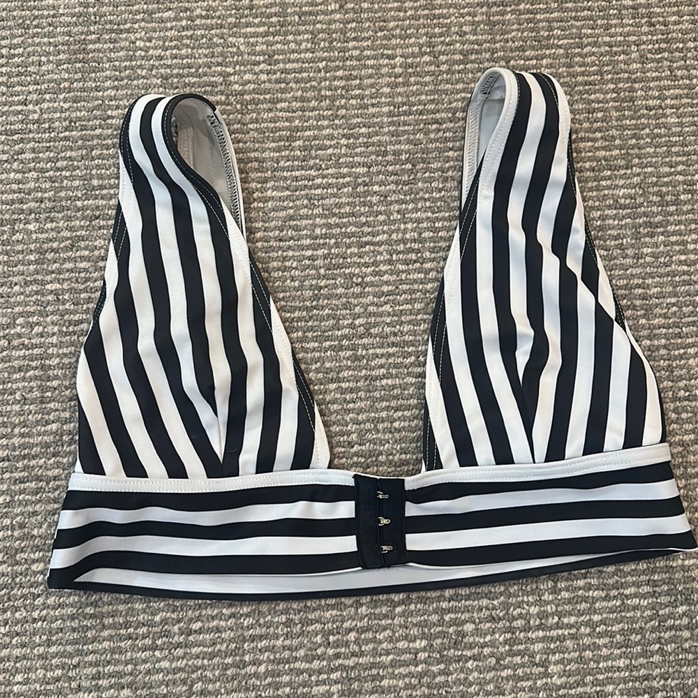 Striped bikini top